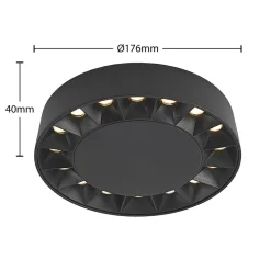 Lucande Udendørs Loftlamper|Loftlamper > udendørs loftlampe Kelissa, rund, sort