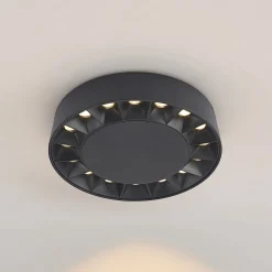 Lucande Udendørs Loftlamper|Loftlamper > udendørs loftlampe Kelissa, rund, sort