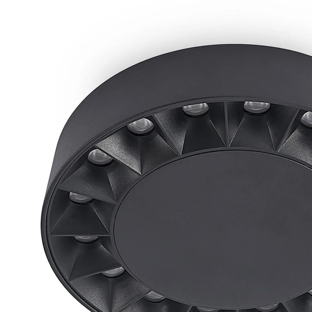 Lucande Udendørs Loftlamper|Loftlamper > udendørs loftlampe Kelissa, rund, sort