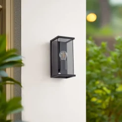 Lucande Væglampe Med Sensor|Terrassebelysning > udendørs væglampe Annalea, røggrå, IP54, sensor