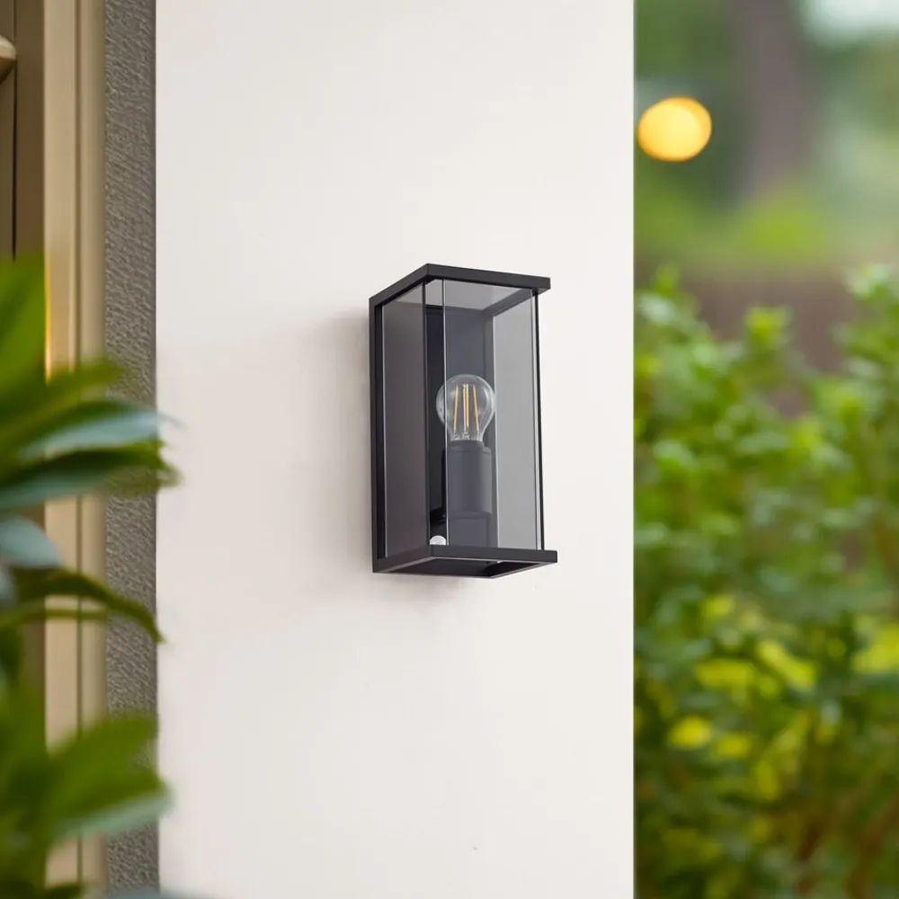 Lucande Væglampe Med Sensor|Terrassebelysning > udendørs væglampe Annalea, røggrå, IP54, sensor