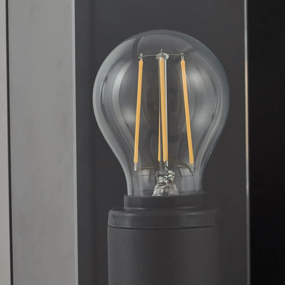 Lucande Væglampe Med Sensor|Terrassebelysning > udendørs væglampe Annalea, røggrå, IP54, sensor