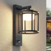 Lucande Væglampe Med Sensor|Væglamper > udendørs væglampe Berenike, sensor, antracit, metal