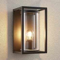 Lucande Væglamper > udendørs væglampe Brienne, 30 cm, antracit, metal