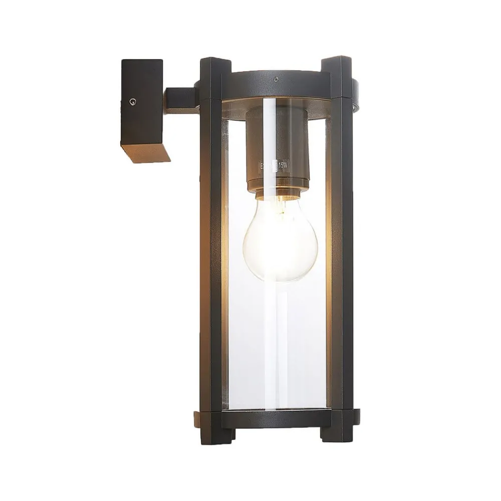 Lucande Terrassebelysning|Væglamper > udendørs væglampe Brienne, 30 cm, antracit, metal