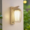 Lucande Væglampe Med Sensor|Terrassebelysning > udendørs væglampe Chandan, 30 cm, beige, sensor, IP44