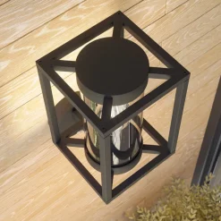 Væglampe Med Sensor|Væglamper ^ Lucande udendørs væglampe Ferda, sensor, opretstående antracit IP44