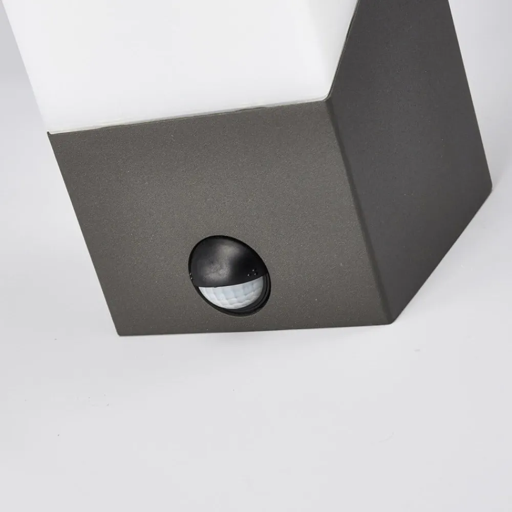 Lucande Væglampe Med Sensor|Væglamper > udendørs væglampe Kiran, sensor, grå, IP44, E27