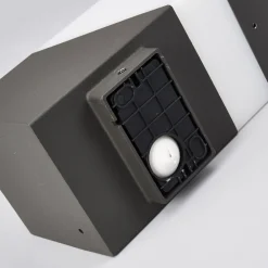 Lucande Væglampe Med Sensor|Væglamper > udendørs væglampe Kiran, sensor, grå, IP44, E27