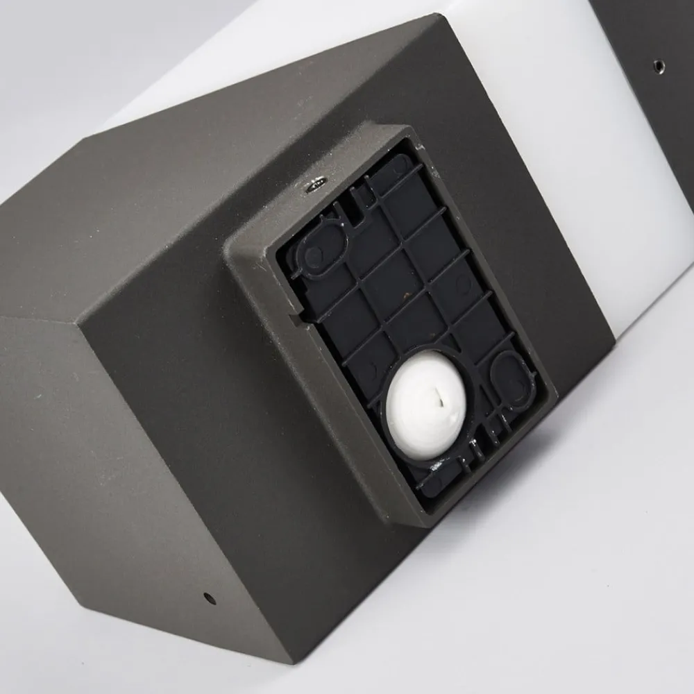 Lucande Væglampe Med Sensor|Væglamper > udendørs væglampe Kiran, sensor, grå, IP44, E27