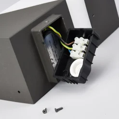 Lucande Væglampe Med Sensor|Væglamper > udendørs væglampe Kiran, sensor, grå, IP44, E27