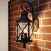 Terrassebelysning|Væglamper ^ Lucande udendørs væglampe Marcellino, rust, metal, glas