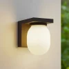 Lucande Terrassebelysning|Væglamper > udendørs væglampe Ovaali, glas, mørkegrå, IP65