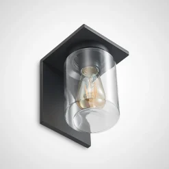 Lucande Terrassebelysning > udendørs væglampe Semka, antracit, aluminium, glas, 20 cm
