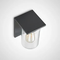 Lucande Terrassebelysning > udendørs væglampe Semka, antracit, aluminium, glas, 20 cm
