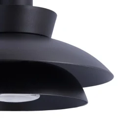 Terrassebelysning|Væglamper ^ Lucande udendørs væglampe Thais, sort, metal, Ø 25 cm