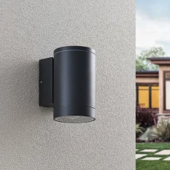 Lucande Terrassebelysning|Væglamper > udendørs væglampe Thomke, 1 lyskilde, antracit aluminium