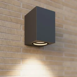 Væglamper ^ Lucande udendørs væglampe Xava, downlight, antracit, GU10
