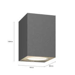 Væglamper ^ Lucande udendørs væglampe Xava, downlight, antracit, GU10