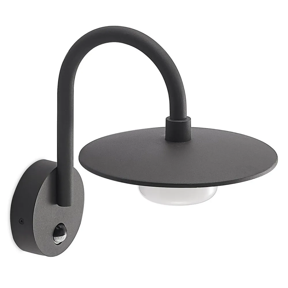 Væglampe Med Sensor|Væglamper ^ Lucande udendørs væglampe Zamalino, 31 cm, antracit, sensor