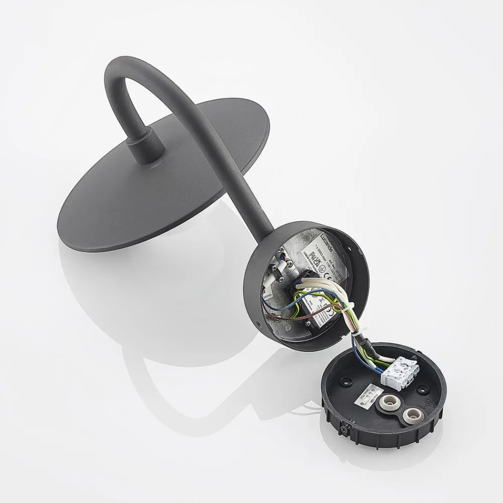 Væglampe Med Sensor|Væglamper ^ Lucande udendørs væglampe Zamalino, 31 cm, antracit, sensor