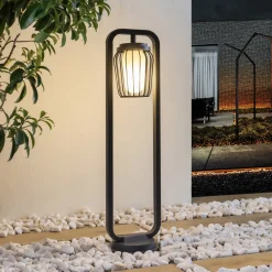 Lucande Gadebelysning > vejlampe Chandan, 90 cm, antracit, aluminium