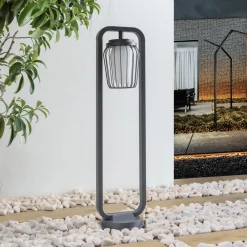 Lucande Gadebelysning > vejlampe Chandan, 90 cm, antracit, aluminium