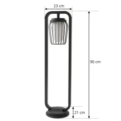 Lucande Gadebelysning > vejlampe Chandan, 90 cm, antracit, aluminium
