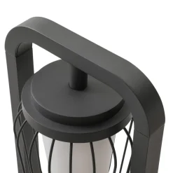 Lucande Gadebelysning > vejlampe Chandan, 90 cm, antracit, aluminium