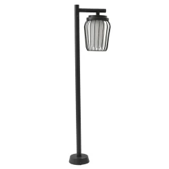 Gadebelysning ^ Lucande vejlampe Chandan, 100 cm, sort, aluminium