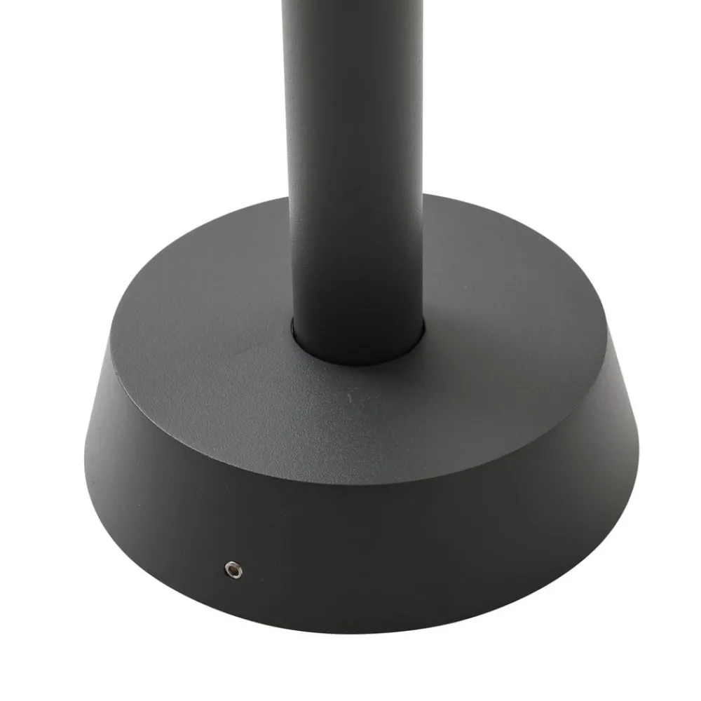 Gadebelysning ^ Lucande vejlampe Chandan, 100 cm, sort, aluminium