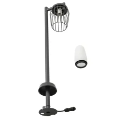 Gadebelysning ^ Lucande vejlampe Chandan, 100 cm, sort, aluminium