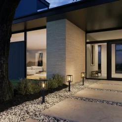 Lucande Terrassebelysning|Gadebelysning > vejlampe Ferda, 60 cm, antracit, IP44