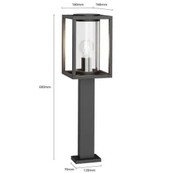 Lucande Terrassebelysning|Gadebelysning > vejlampe Ferda, 60 cm, antracit, IP44