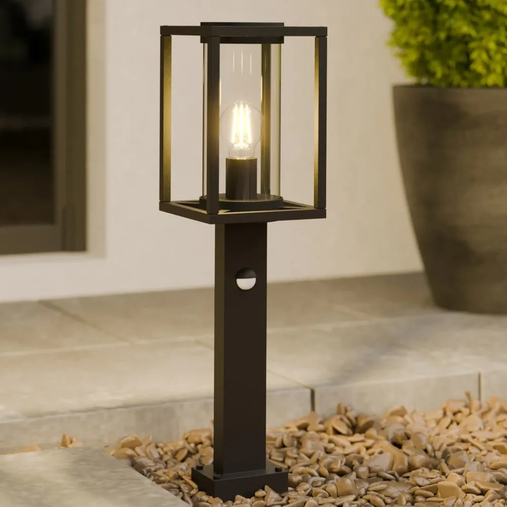 Lucande Gadebelysning Med Sensor|Terrassebelysning > vejlampe Ferda, 60 cm, sensor, antracit, IP44