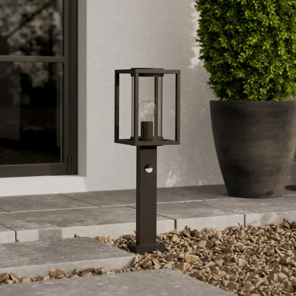 Lucande Gadebelysning Med Sensor|Terrassebelysning > vejlampe Ferda, 60 cm, sensor, antracit, IP44