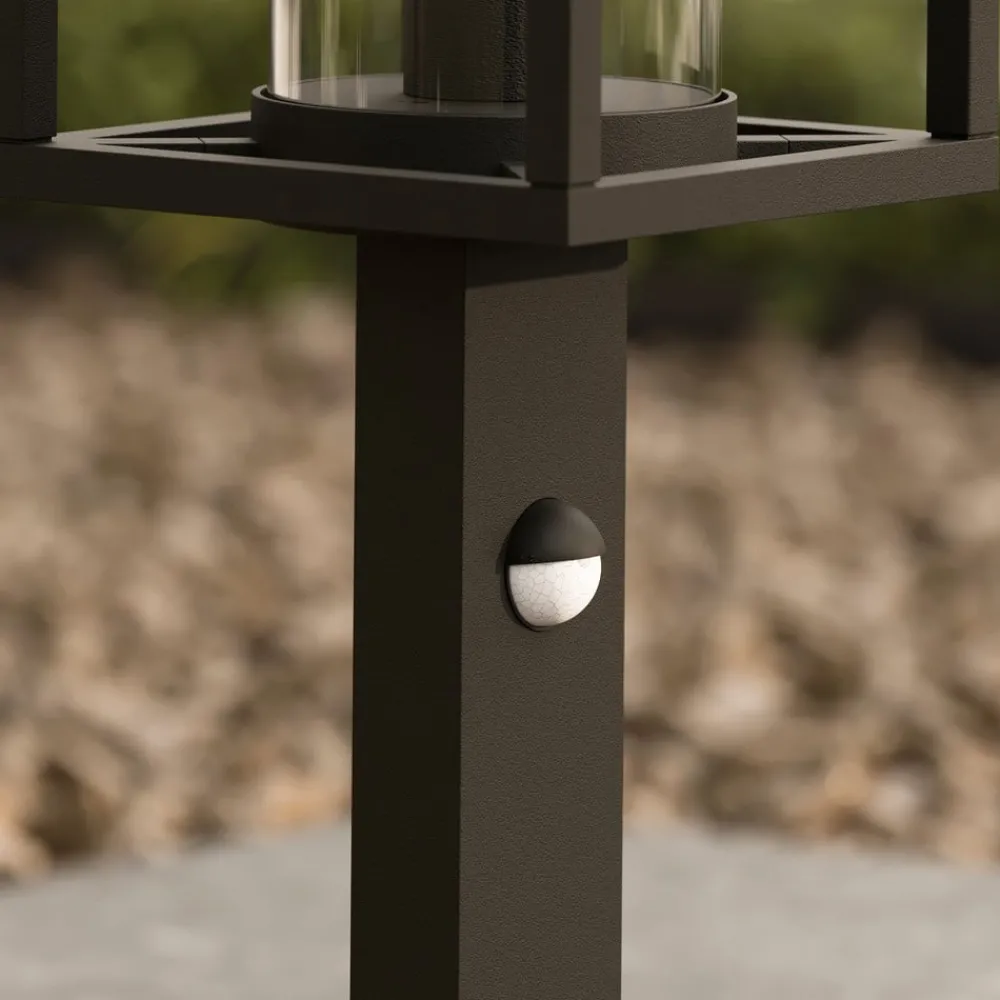 Lucande Gadebelysning Med Sensor|Terrassebelysning > vejlampe Ferda, 60 cm, sensor, antracit, IP44