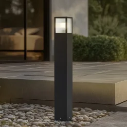 Lucande Terrassebelysning|Gadebelysning > vejlampe Klemens, 90 cm, sort, metal, IP54