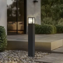Lucande Terrassebelysning|Gadebelysning > vejlampe Klemens, 90 cm, sort, metal, IP54