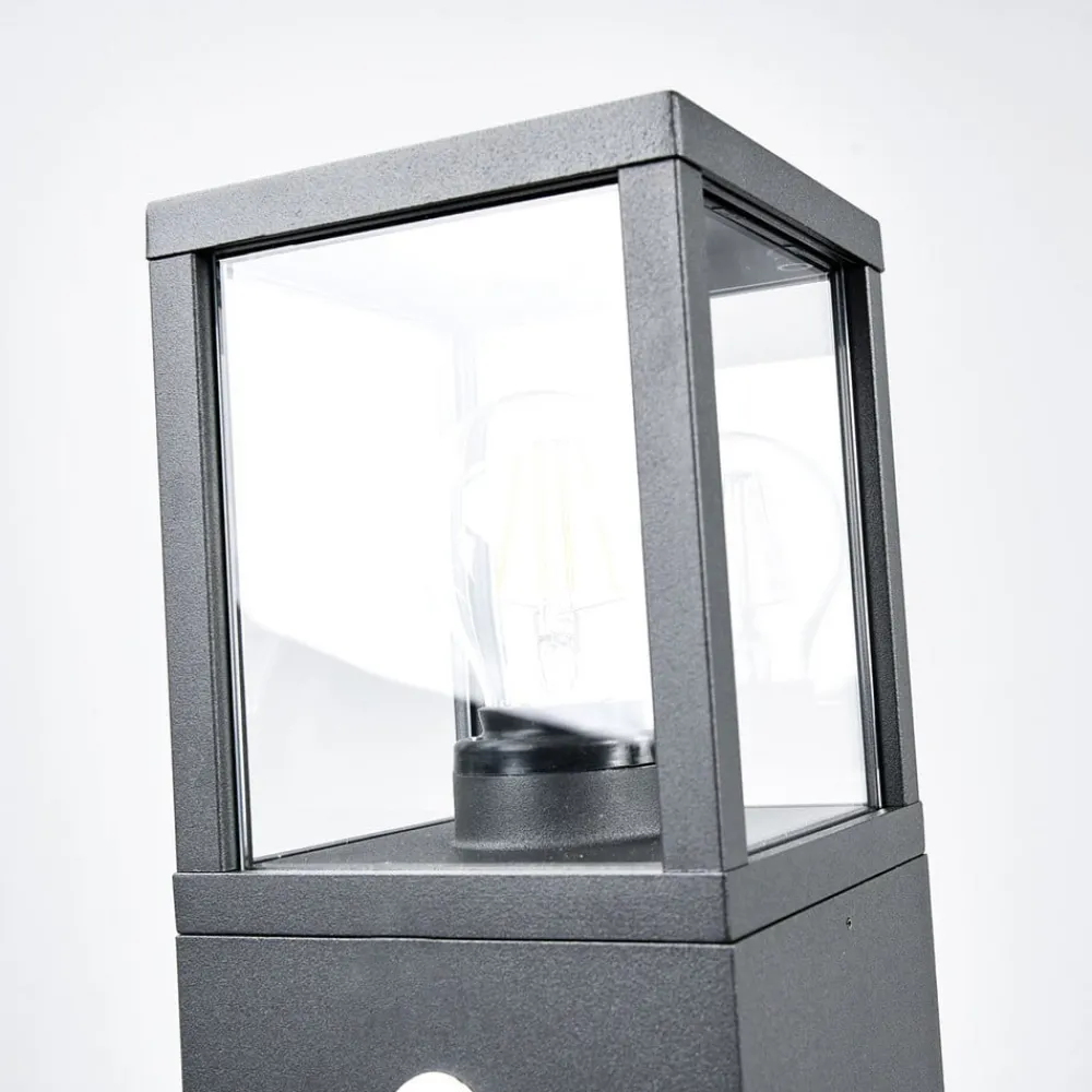 Lucande Gadebelysning Med Sensor|Terrassebelysning > vejlampe Klemens, 90 cm, sensor, antracit, E27