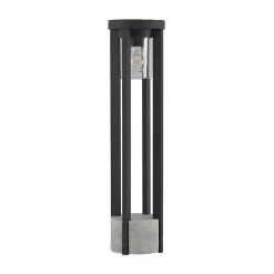 Lucande Gadebelysning > vejlampe Overa, grå, metal, 68 cm, IP44, E27