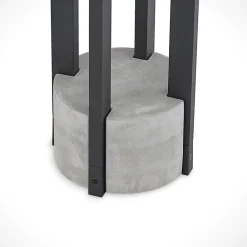 Lucande Gadebelysning > vejlampe Overa, grå, metal, 68 cm, IP44, E27