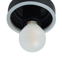 Lucande Væg- Og Spejllamper|Væglamper > væglampe Badolo, sort, glas, 25 cm høj, IP44