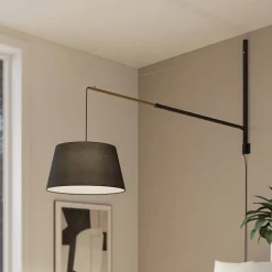 Lucande Væglamper|Pendellamper > væglampe Beleza, højde 150 cm, kan trækkes ud, tekstil
