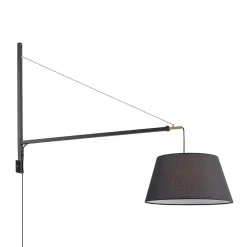 Lucande Væglamper|Pendellamper > væglampe Beleza, højde 150 cm, kan trækkes ud, tekstil