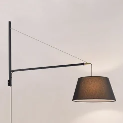 Lucande Væglamper|Pendellamper > væglampe Beleza, højde 150 cm, kan trækkes ud, tekstil