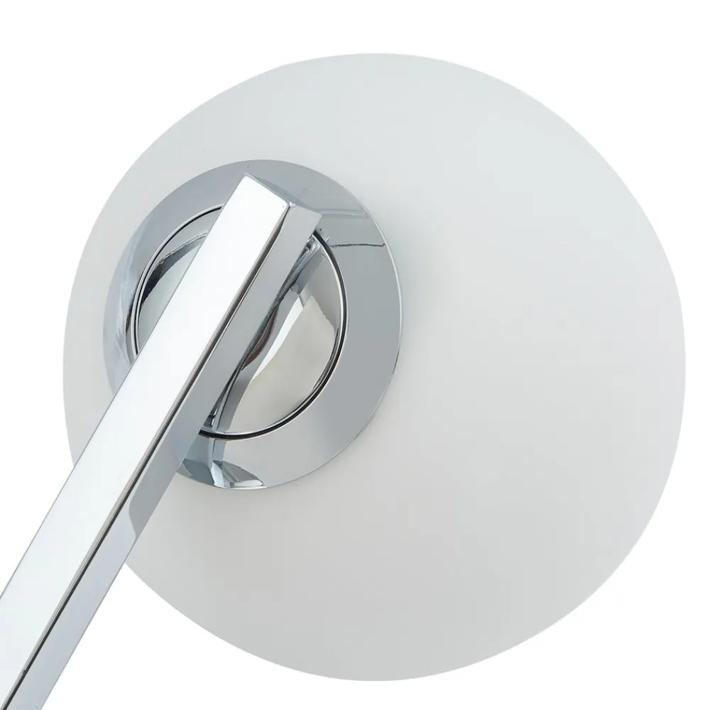 Lucande Væg- Og Spejllamper|Væglamper > væglampe Bidolo, kromfarvet, glas, Ø 12 cm, IP44