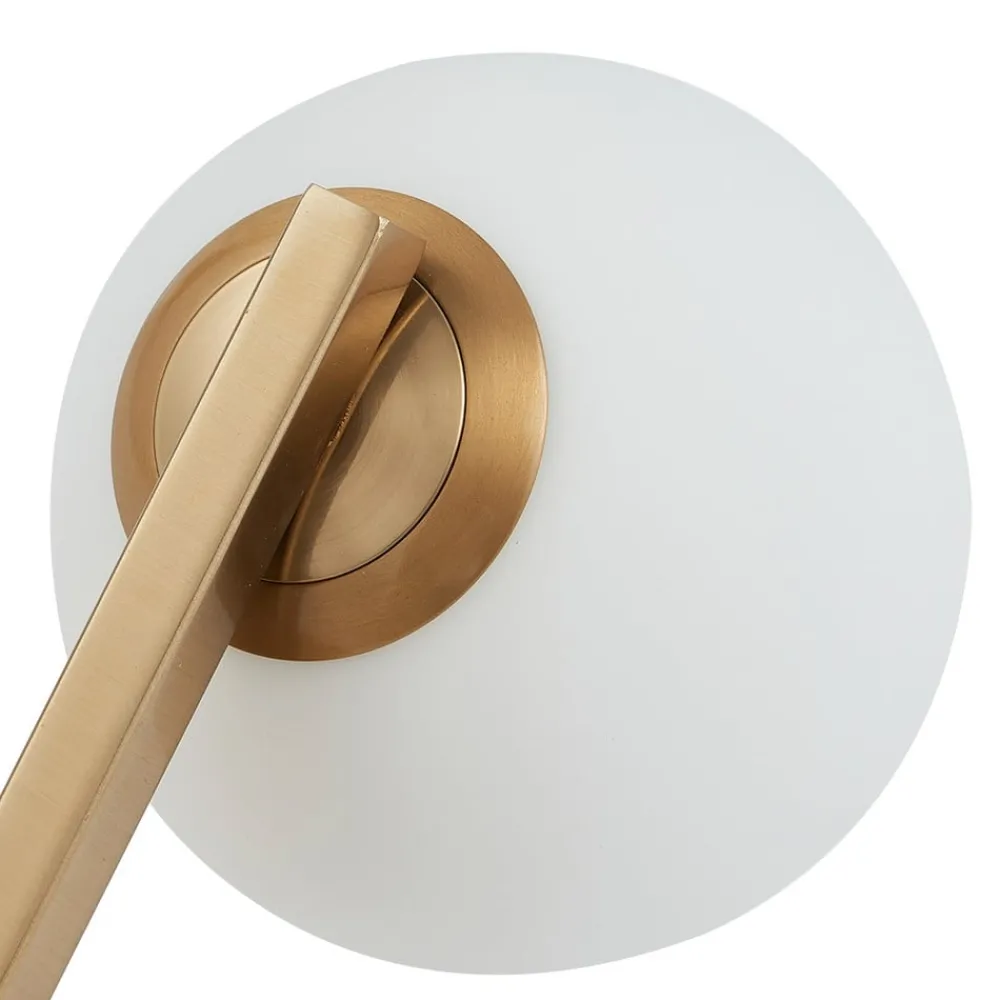 Lucande Væg- Og Spejllamper > -væglampe Bidolo, messingfarvet, glas, 12 cm, IP44