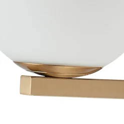 Lucande Væg- Og Spejllamper > -væglampe Bidolo, messingfarvet, glas, 12 cm, IP44