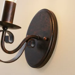 Gang|Væglamper ^ Lucande væglampe Caleb, 18 cm, rustfarvet, metal, E14